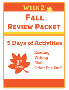 fall-review-packet-first-grade-week-2