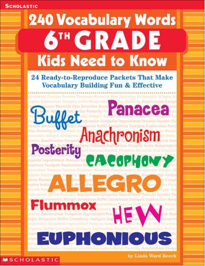 Scholastic - 240 Vocabulary words 6th Grade Kid...